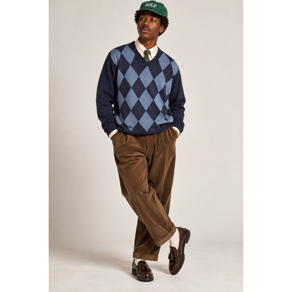 Vintage Brooks Brothers 346 Merino Wool Argyle Sweater Grandpacore Ivy Prep L
